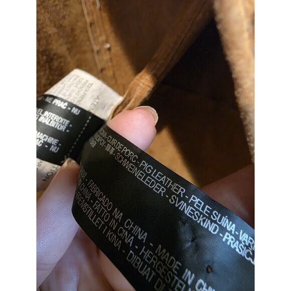 Zara WomanPDC Camel Genuine Suede ShirtJacket Sz Med Barn Chore Farmers Daughter - Picture 4 of 7